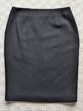 Vtg Christian Dior Pencil Skirt 100% Wool Crepe, 100% Silk Lining Sz. 12